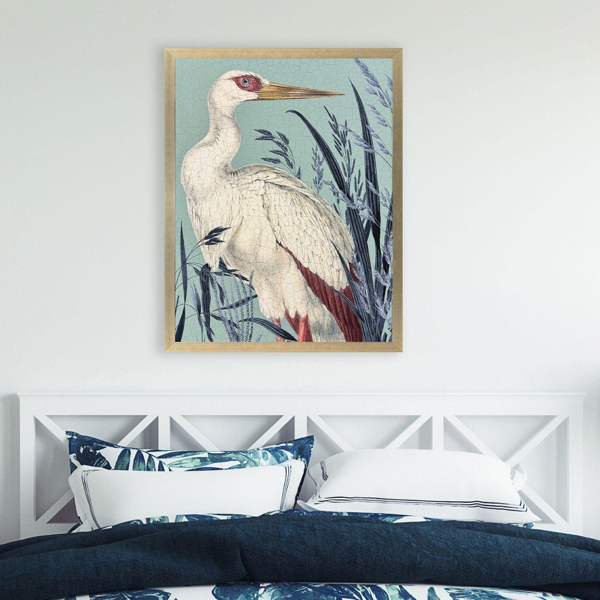 Paragon Coastal Paradise Stork Blue 51 X 39 X 2 Wall Art