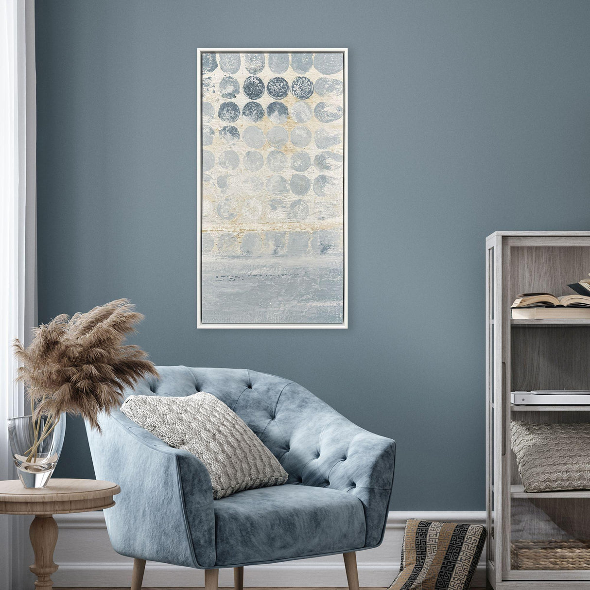 Paragon Blue Dots II Blue 50 X 26 X 2 Wall Art