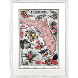 Paragon Vintage Florida Map Pink 47 X 35 X 1 Wall Art