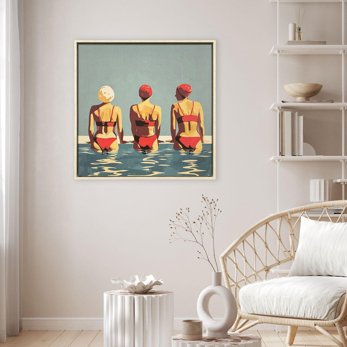 Paragon Red Turquoise 42 X 42 X 3 Wall Art
