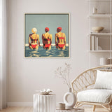 Paragon Red Turquoise 42 X 42 X 3 Wall Art
