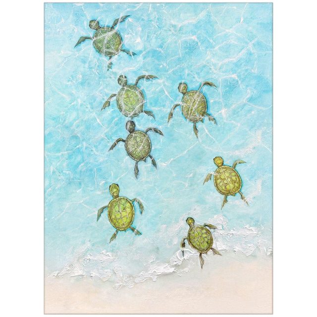 Paragon Swimming Turtles I Blue 29 X 21 X 3 Wall Art