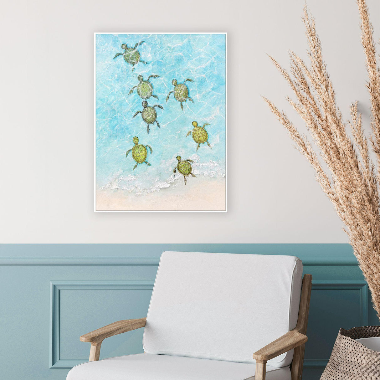 Paragon Swimming Turtles I Blue 29 X 21 X 3 Wall Art