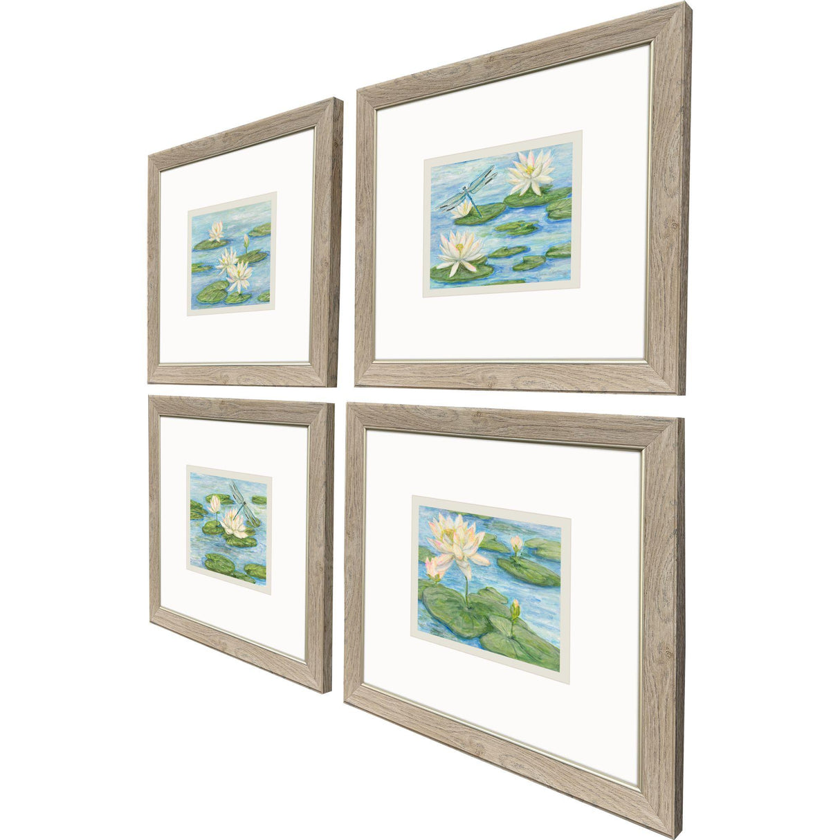 Paragon Serenity in Bloom S/4 Blue 18 X 20 X 1 Wall Art