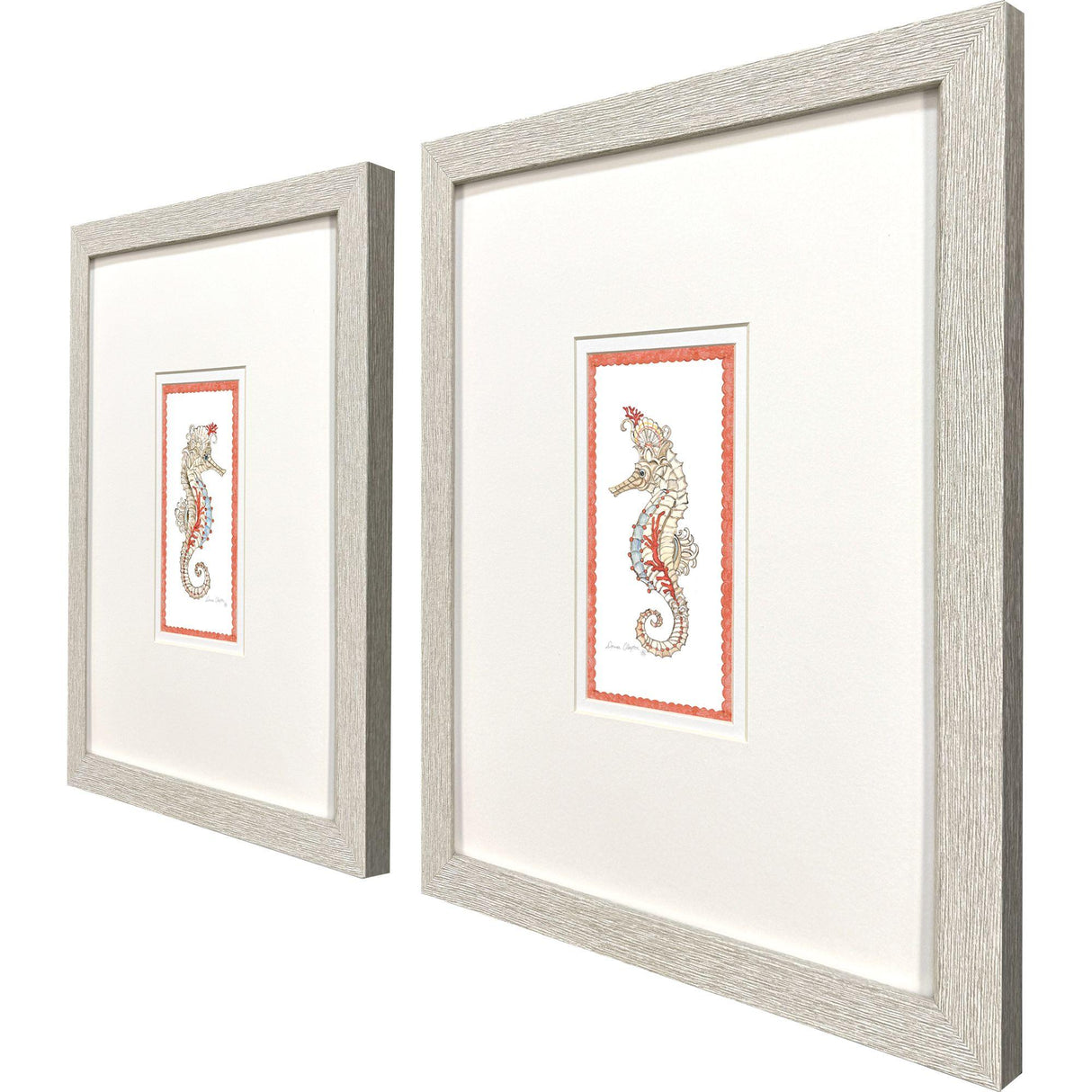 Paragon Dreamy Seahorse S/2 Orange 14 X 11 X 1 Wall Art