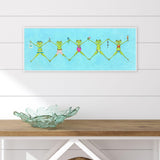 Paragon Froggy Beach Party Blue 13 X 35 X 3 Wall Art