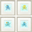 Paragon Baby Octopus S/4 Blue 15 X 15 X 1 Wall Art