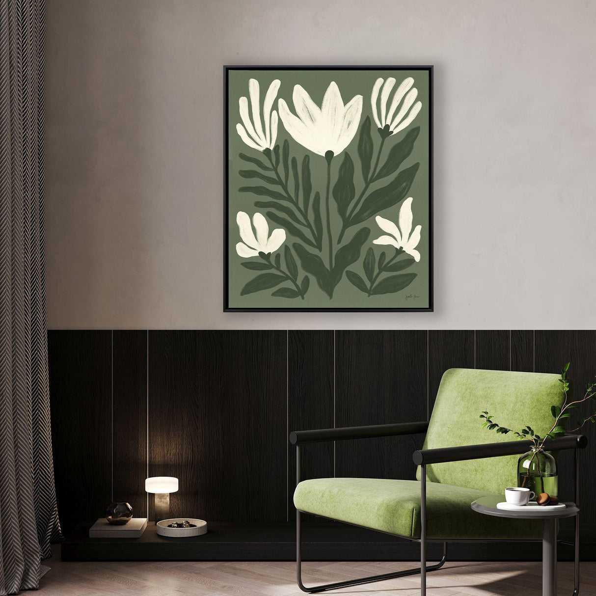 Paragon Simple Petals II Green 35 X 29 X 2 Wall Art