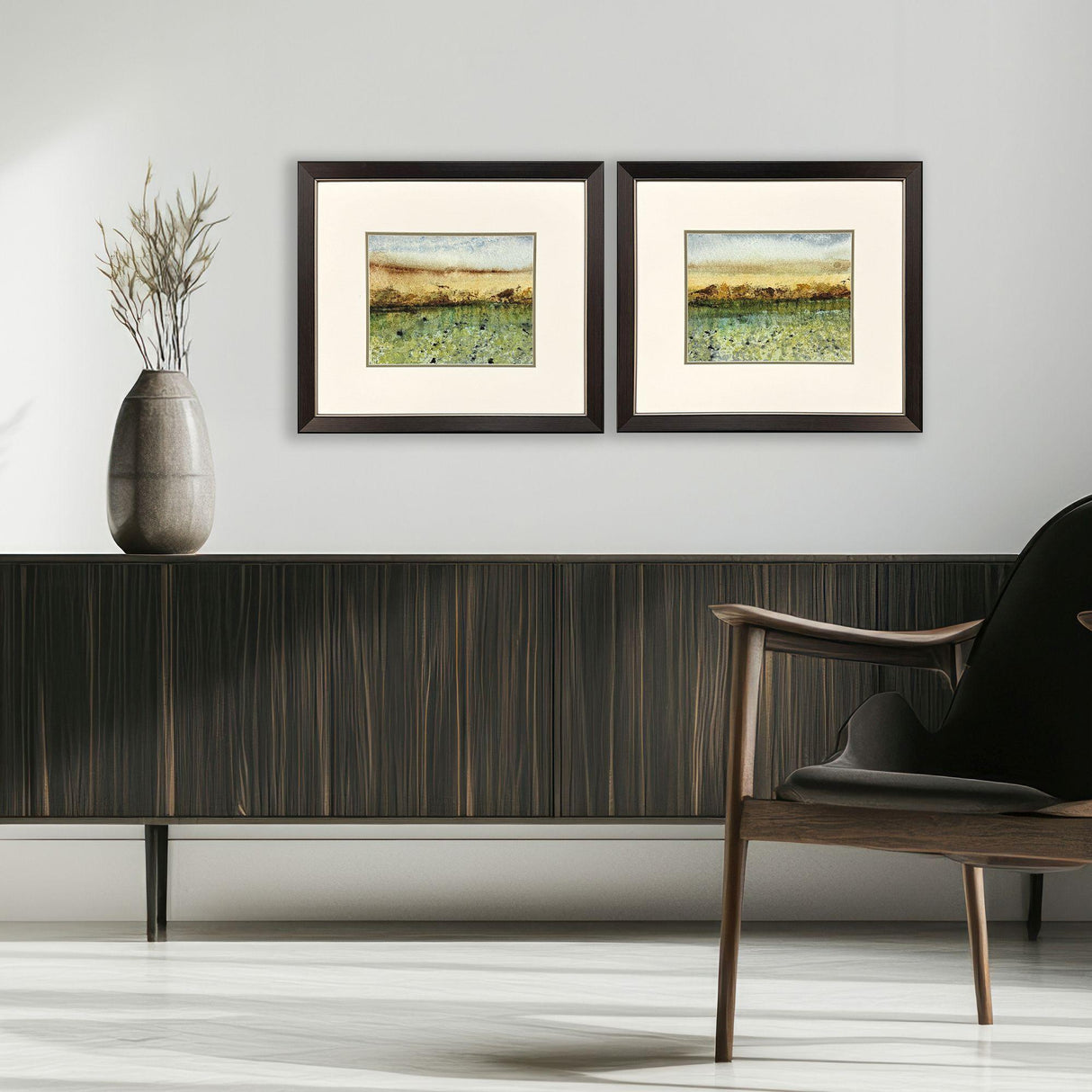 Paragon Abstract Vast Field S/2 Green 22 X 25 X 1 Wall Art