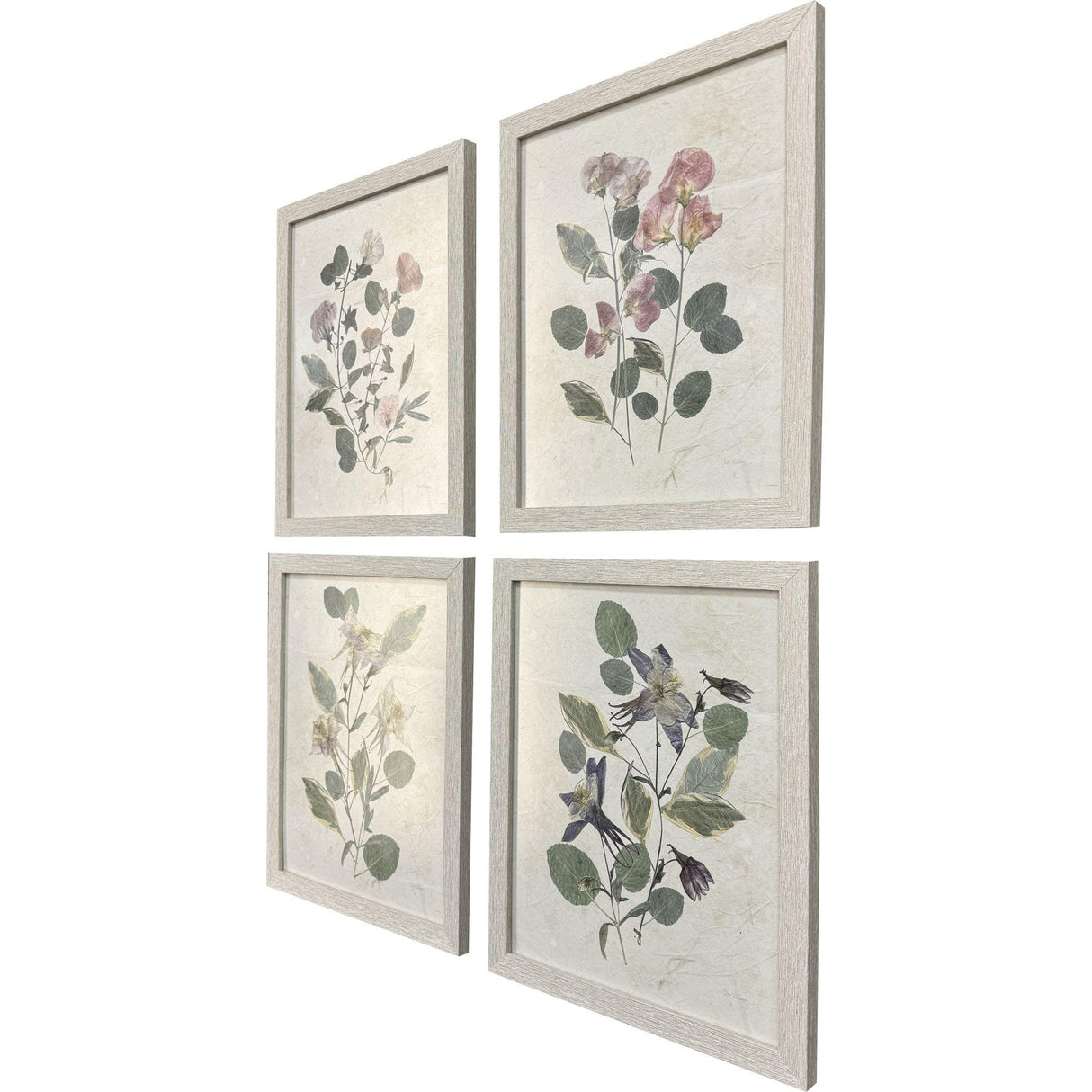 Paragon Pressed Arrangement S/4 Pink 15 X 12 X 1 Wall Art