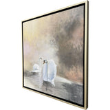 Paragon Swans in Mist Pink 30 X 30 X 2 Wall Art