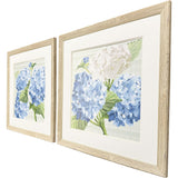 Paragon Hydrangeas on Plaid S/2 Blue 27 X 27 X 1 Wall Art