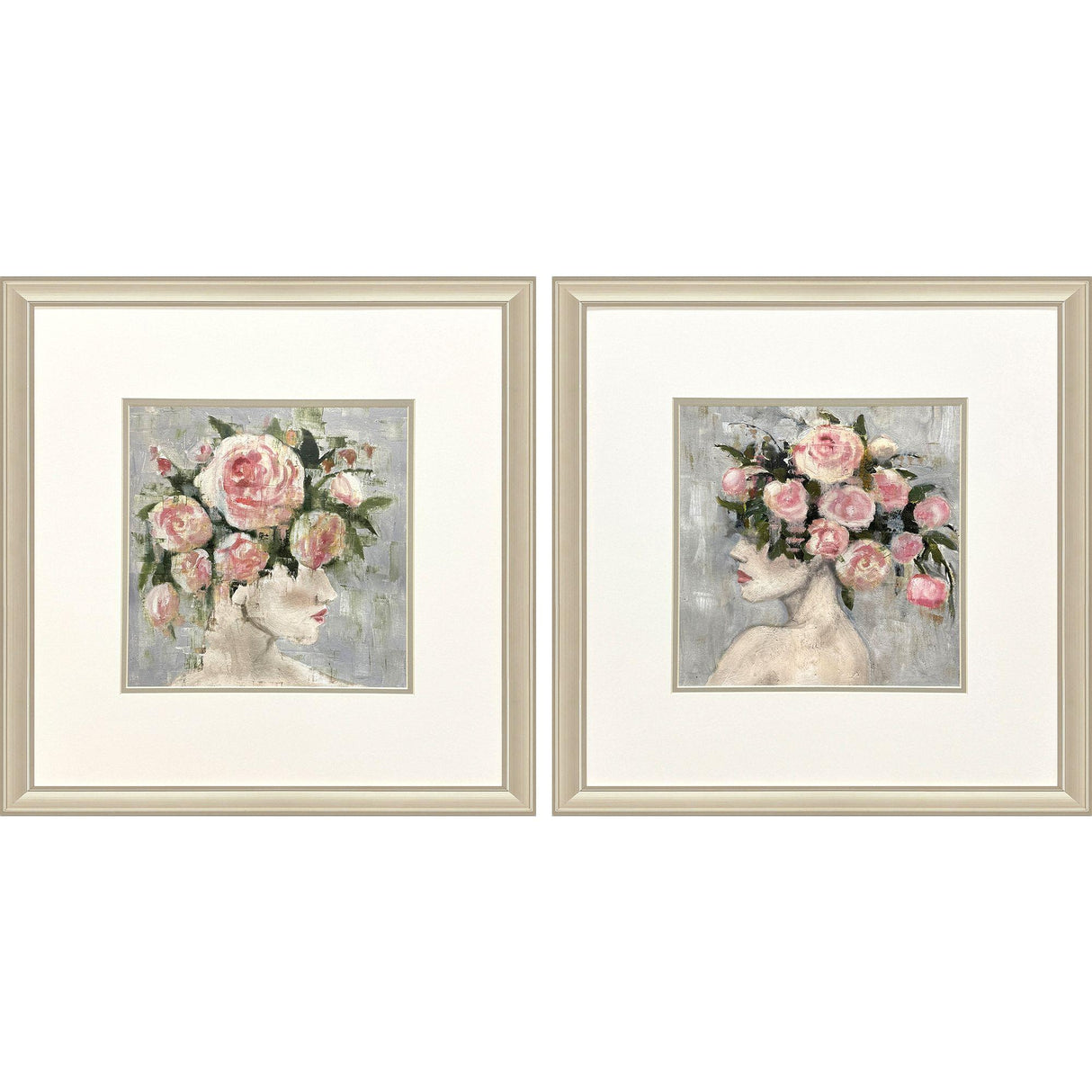 Paragon Rose Girl S/2 Pink 22 X 22 X 1 Wall Art