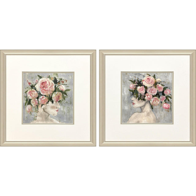 Paragon Rose Girl S/2 Pink 22 X 22 X 1 Wall Art