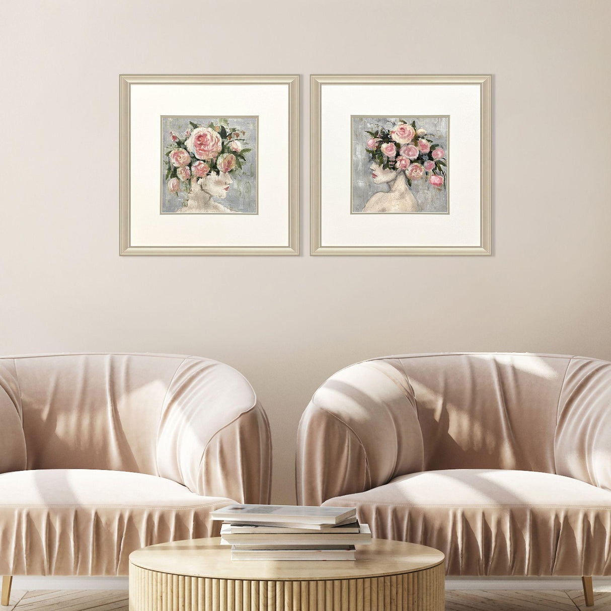 Paragon Rose Girl S/2 Pink 22 X 22 X 1 Wall Art