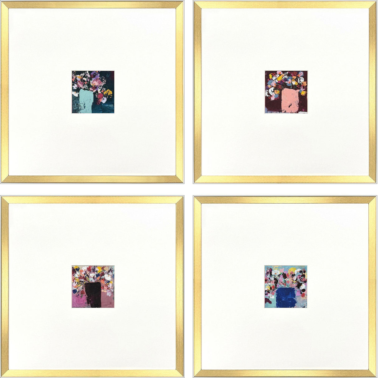 Paragon Floral Emotions S/4 Blue 24 X 24 X 2 Wall Art