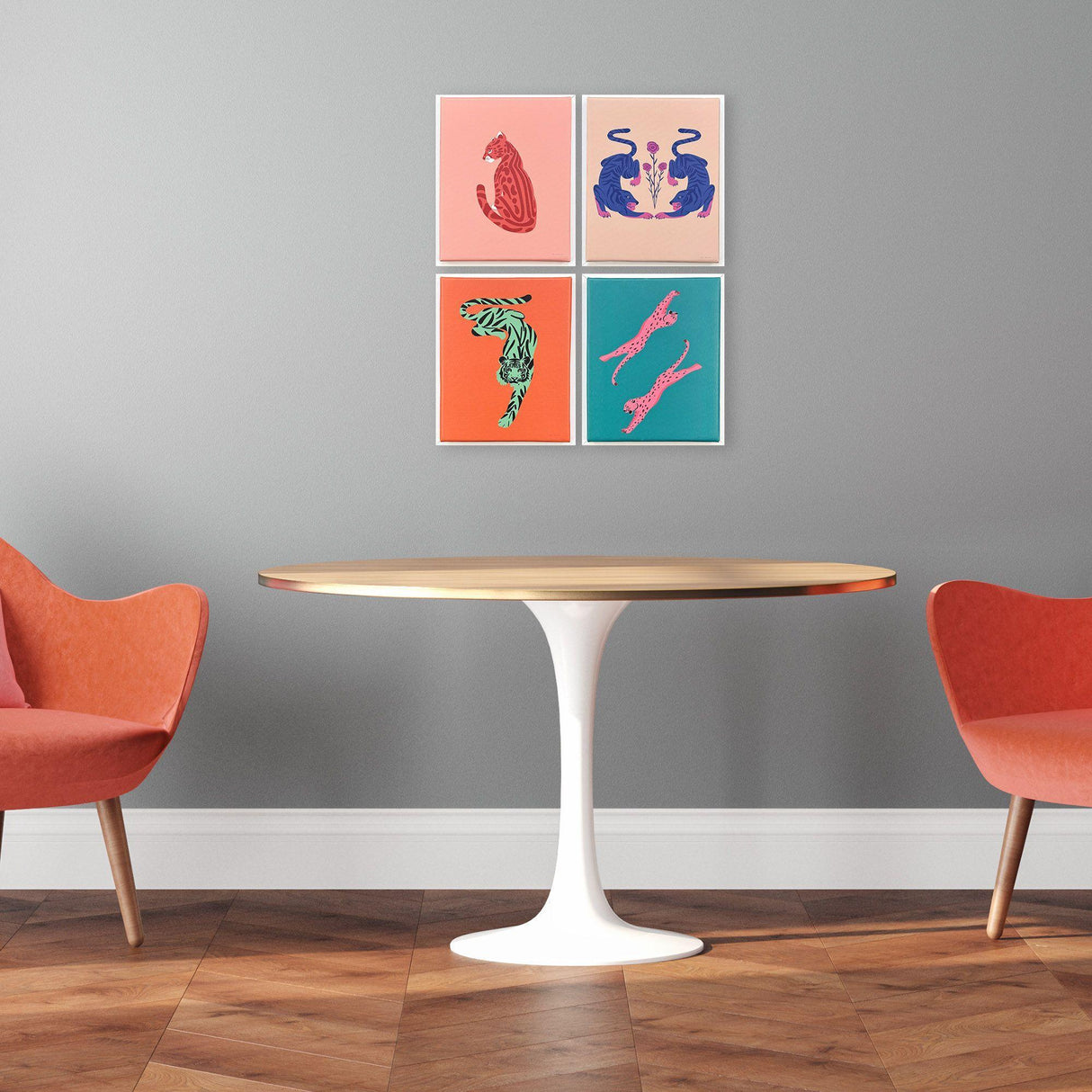 Paragon Big Cat S/4 Multi 11 X 09 X 3 Wall Art