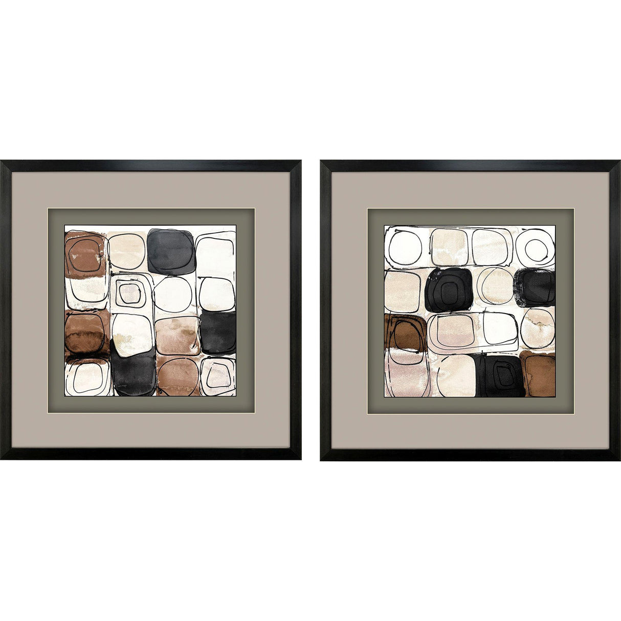 Paragon Circular Square S/2 Brown 27 X 27 X 2 Wall Art