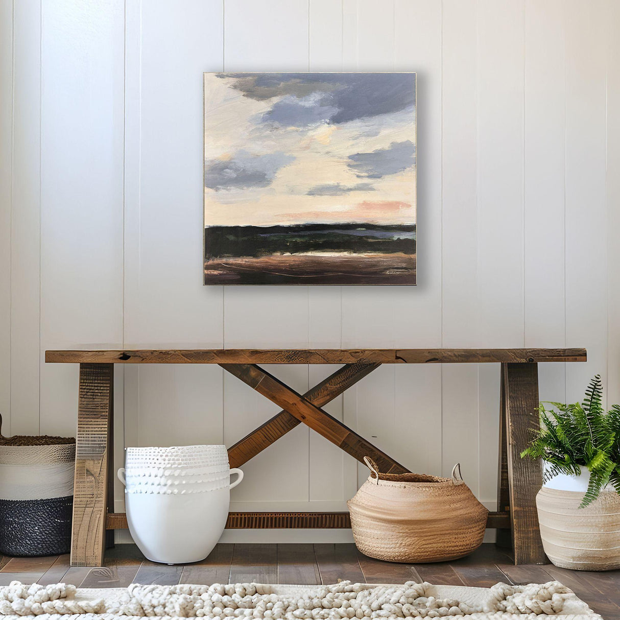 Paragon June Light Blue 30 X 30 X 4 Wall Art
