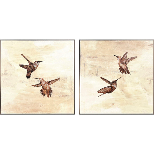 Paragon Neutral Flight S/2 Brown 14 X 14 X 2 Wall Art