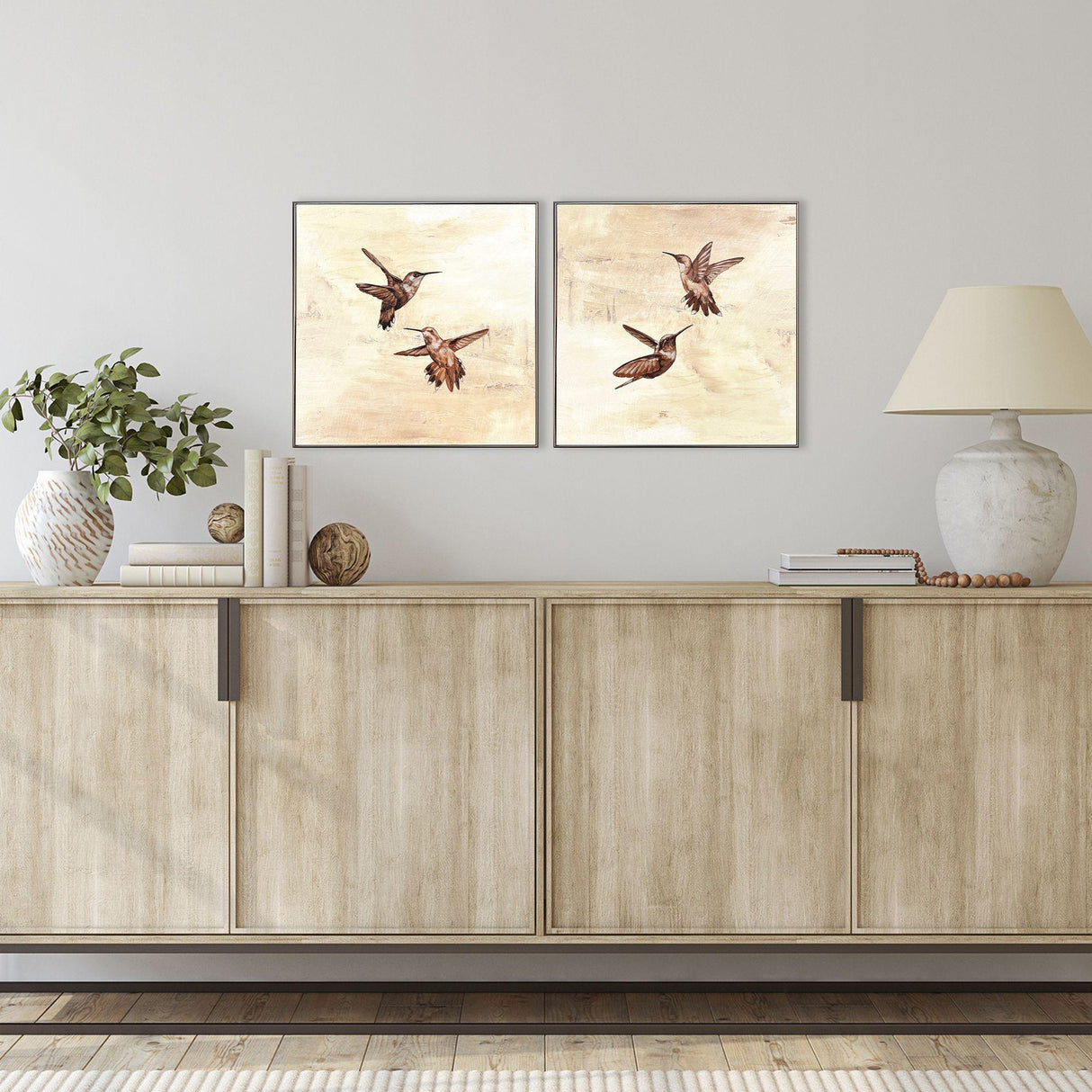 Paragon Neutral Flight S/2 Brown 14 X 14 X 2 Wall Art