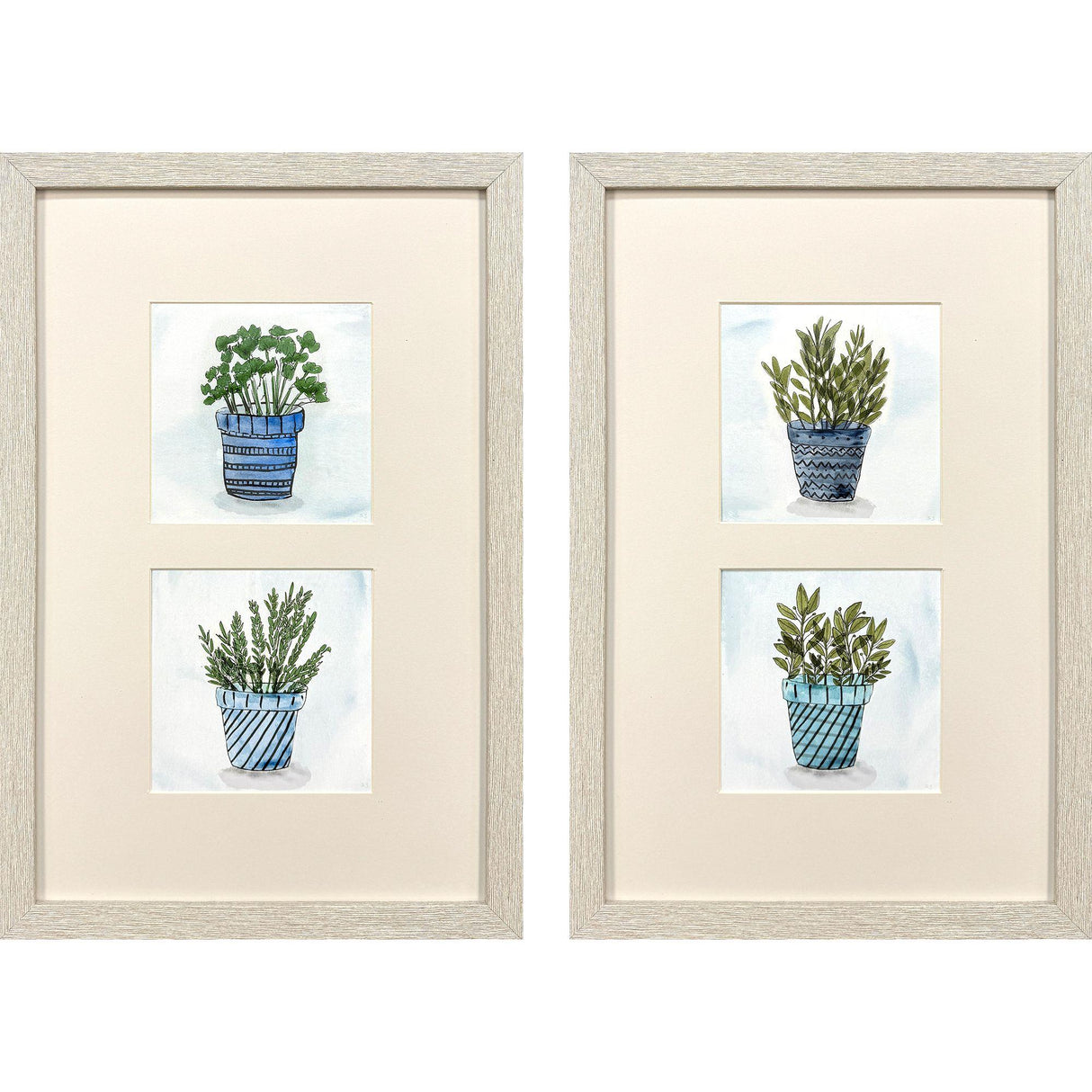 Paragon Pot of Herbs S/2 Blue 20 X 13 X 1 Wall Art