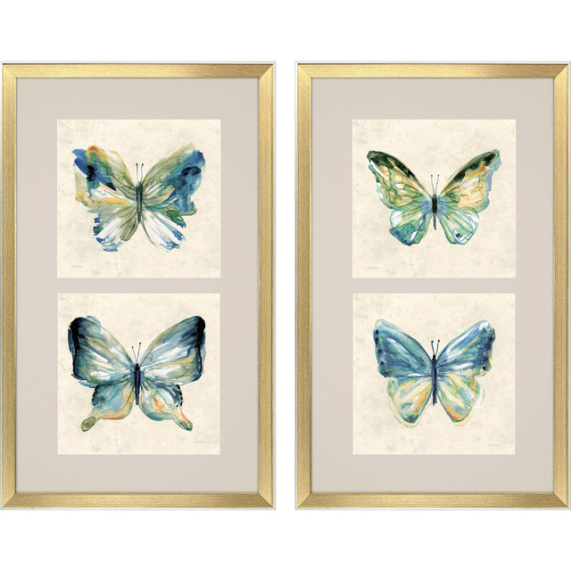 Paragon Watery Butterfly S/2 Blue 33 X 20 X 2 Wall Art
