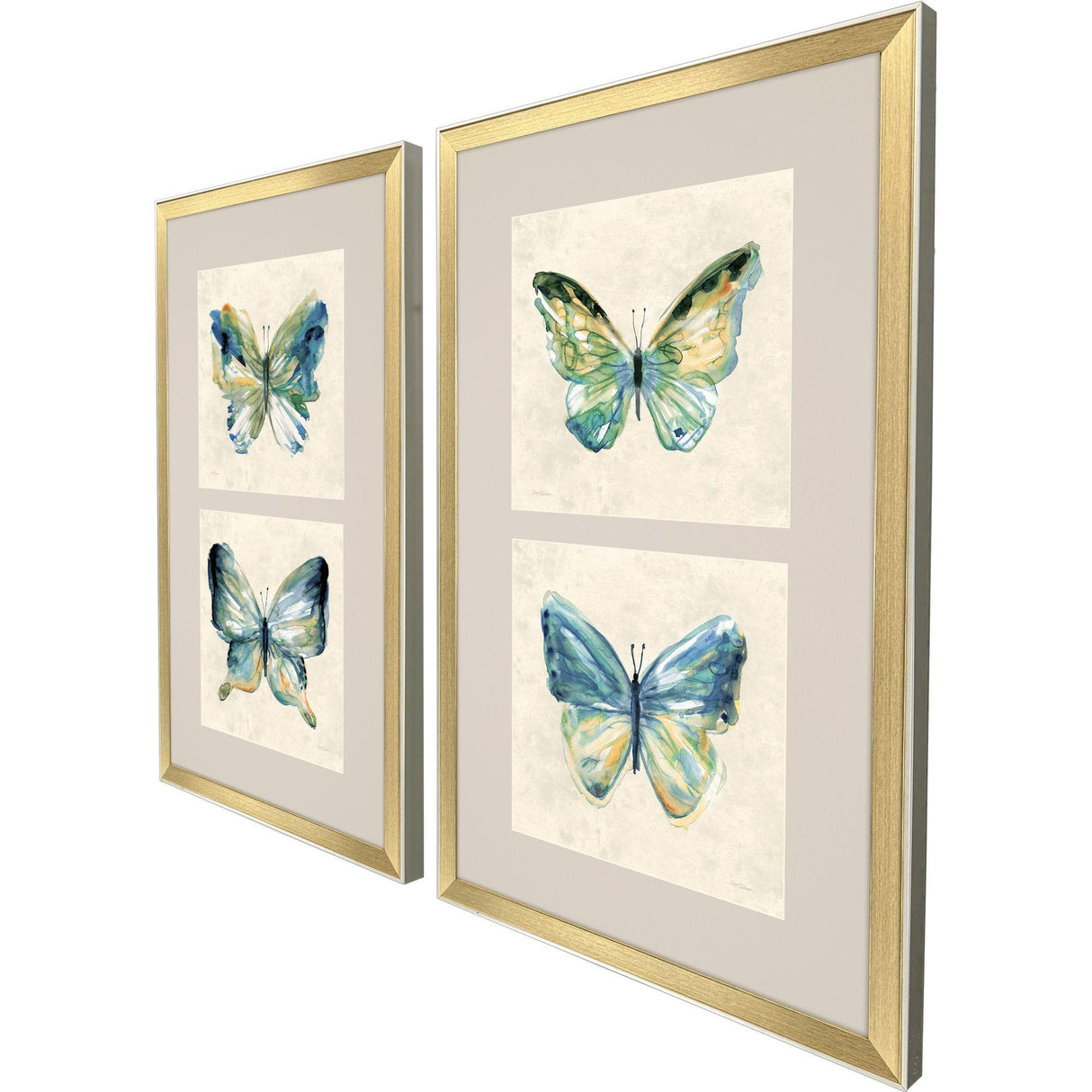 Paragon Watery Butterfly S/2 Blue 33 X 20 X 2 Wall Art