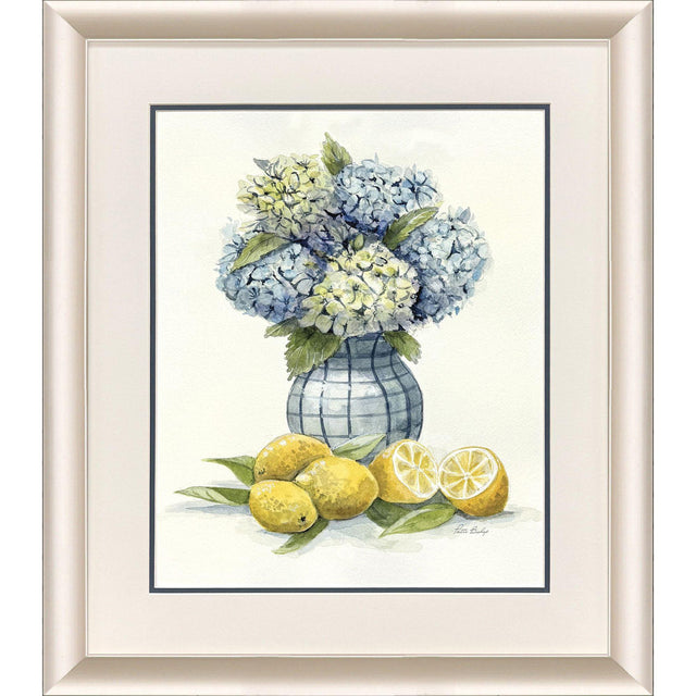 Paragon Hydrangea Lemons 2 Blue 28 X 24 X 2 Wall Art