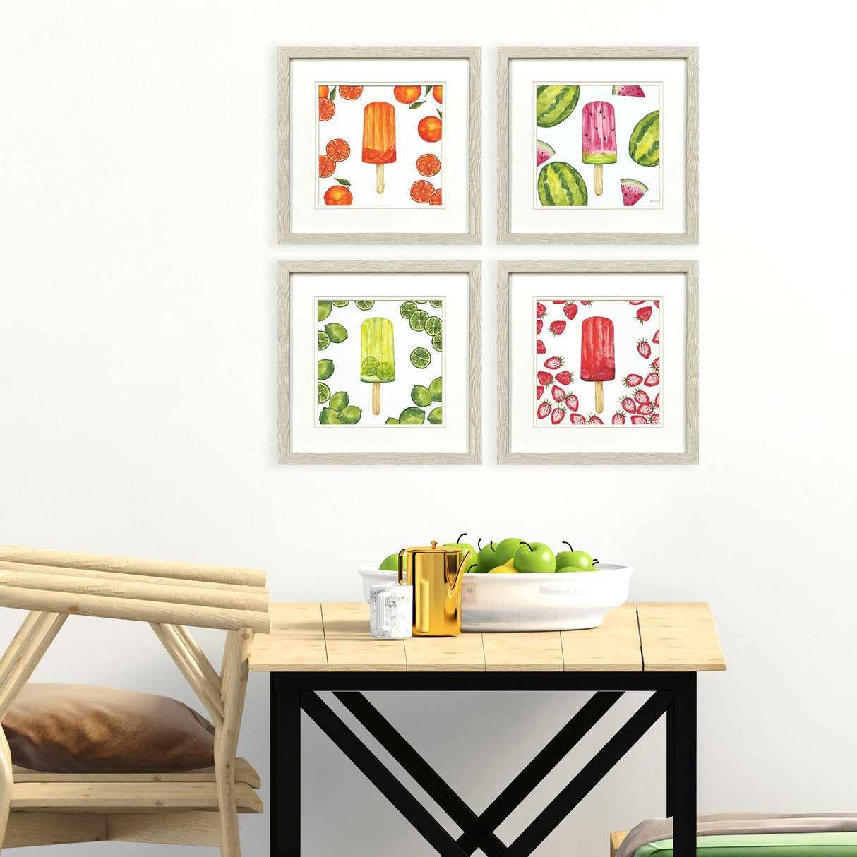 Paragon Fruity Popsicles S/4 Multi 15 X 15 X 1 Wall Art