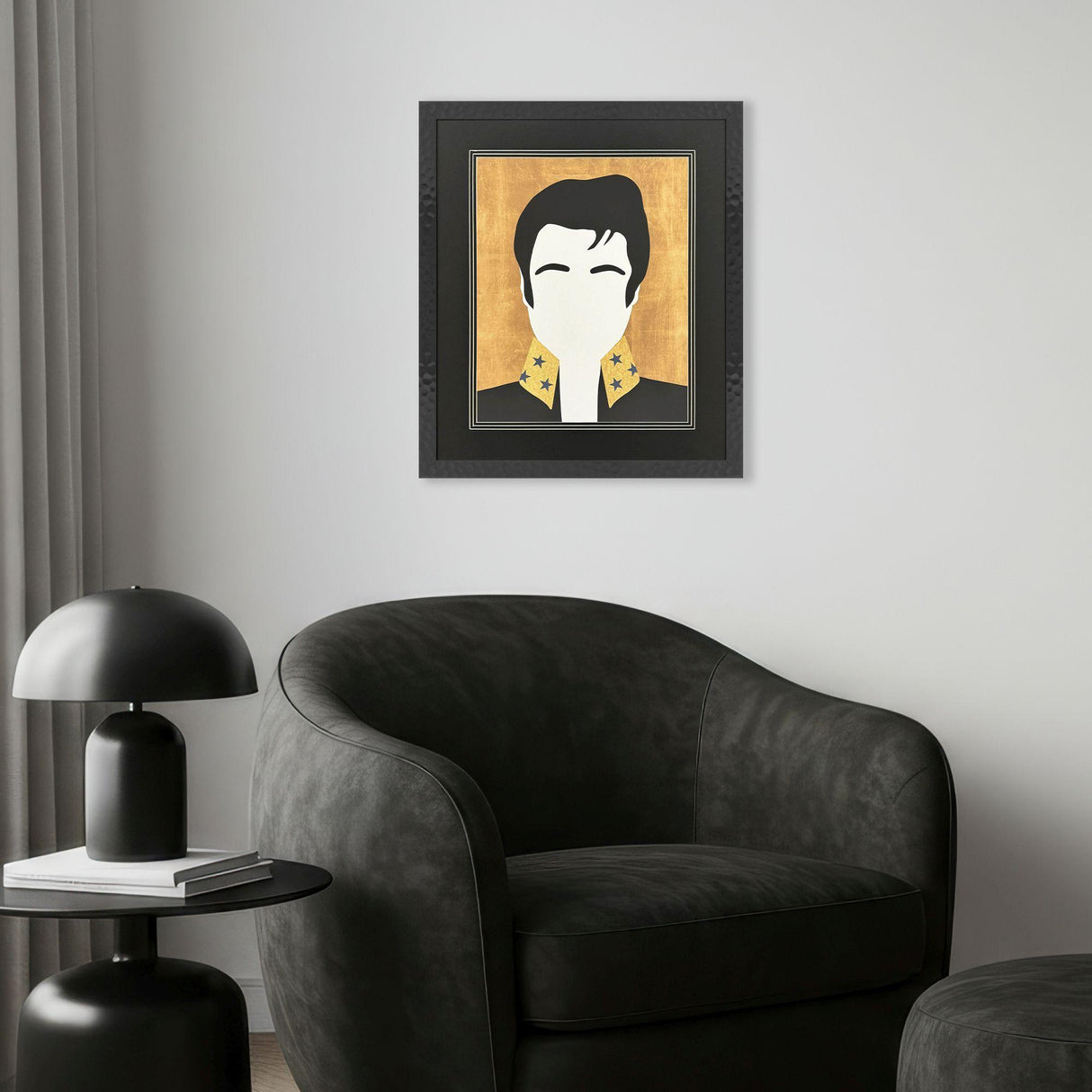 Paragon Icon The King Black 28 X 24 X 1 Wall Art