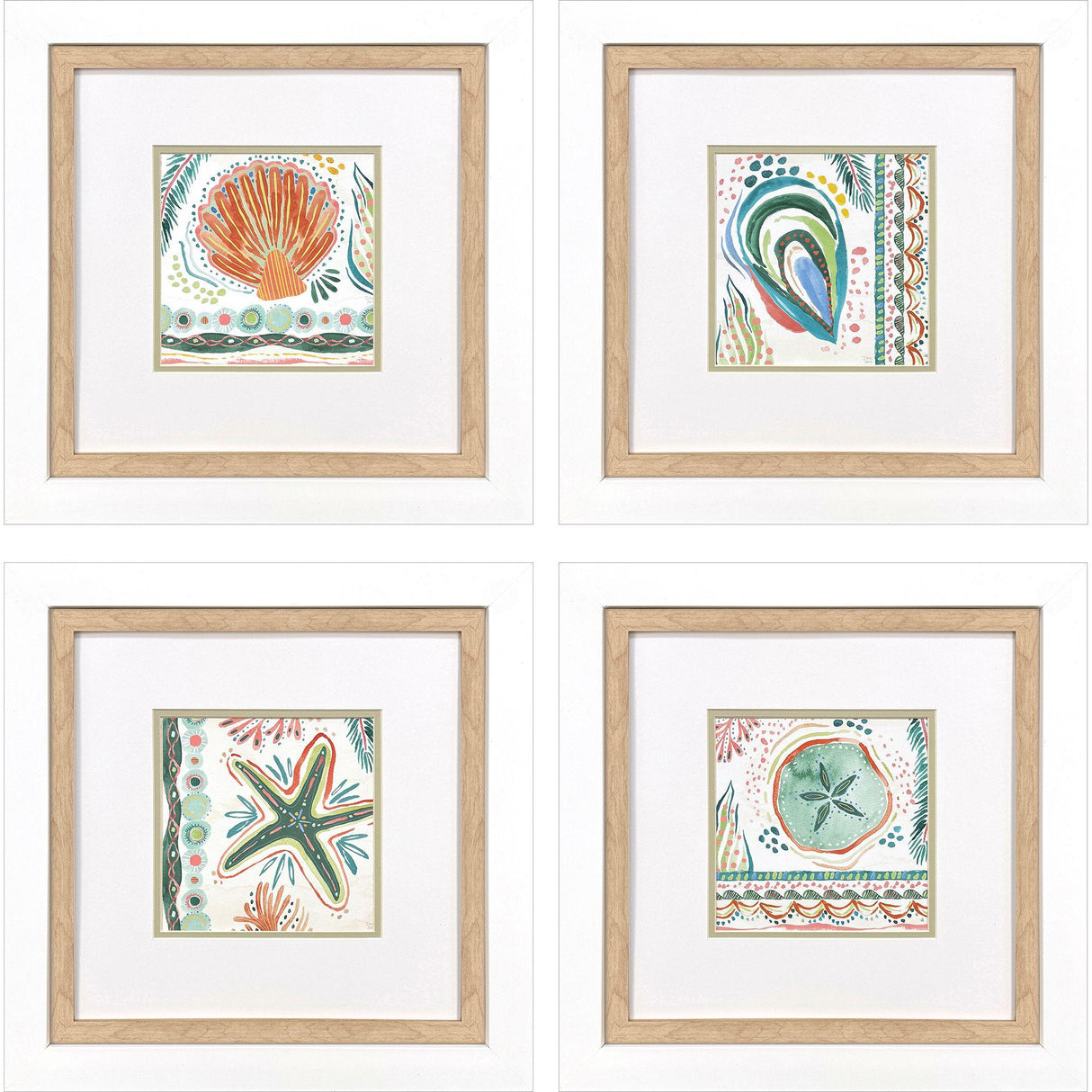 Paragon Coastline S/4 Green 18 X 18 X 2 Wall Art