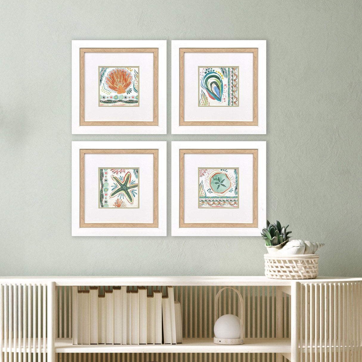 Paragon Coastline S/4 Green 18 X 18 X 2 Wall Art