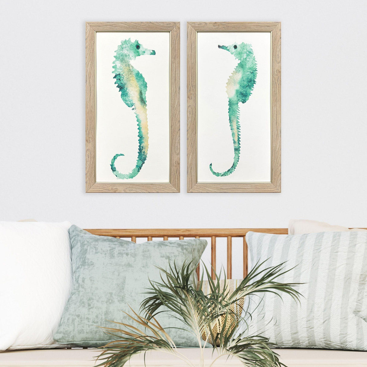 Paragon Swim Tall S/2 Green 26 X 14 X 1 Wall Art