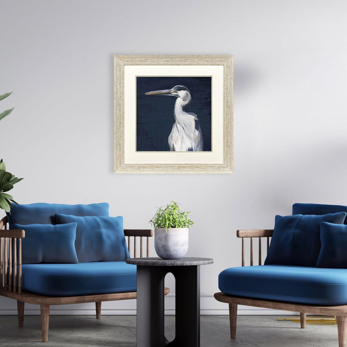 Paragon Blue Heron II Blue 30 X 30 X 2 Wall Art