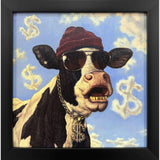 Paragon Cash Cow Blue 11 X 11 X 2 Wall Art
