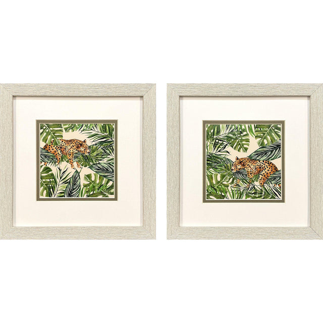Paragon Jungle Hangout S/2 Green 11 X 11 X 1 Wall Art