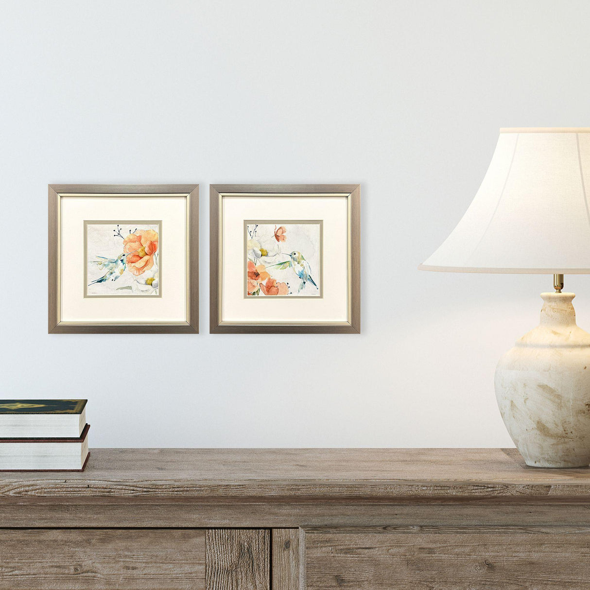 Paragon Floral Hummingbird S/2 Blue 11 X 11 X 1 Wall Art