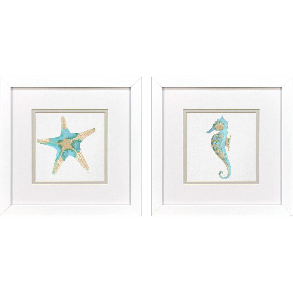 Paragon Sea Creatures I S/2 Blue 11 X 11 X 2 Wall Art