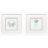 Paragon Sea Creatures II S/2 Blue 11 X 11 X 2 Wall Art