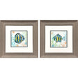 Paragon Striped Tropical Fish S/2 Blue 13 X 13 X 1 Wall Art