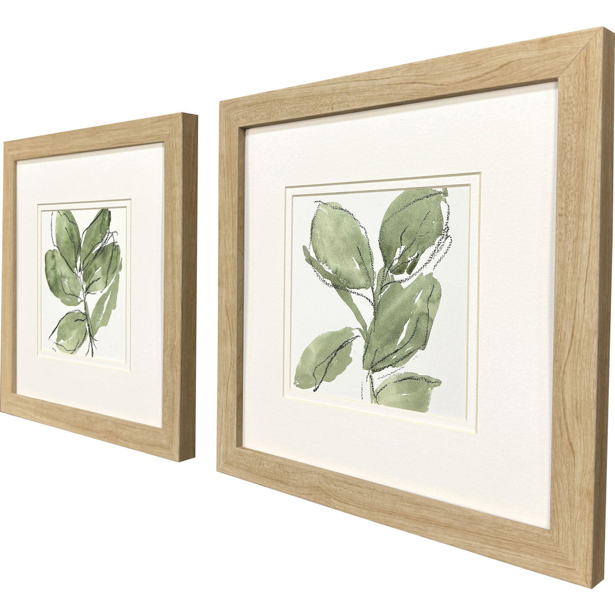 Paragon Summer Leaves S/2 Green 12 X 12 X 1 Wall Art