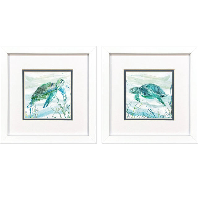 Paragon Tropical Current S/2 Blue 11 X 11 X 2 Wall Art