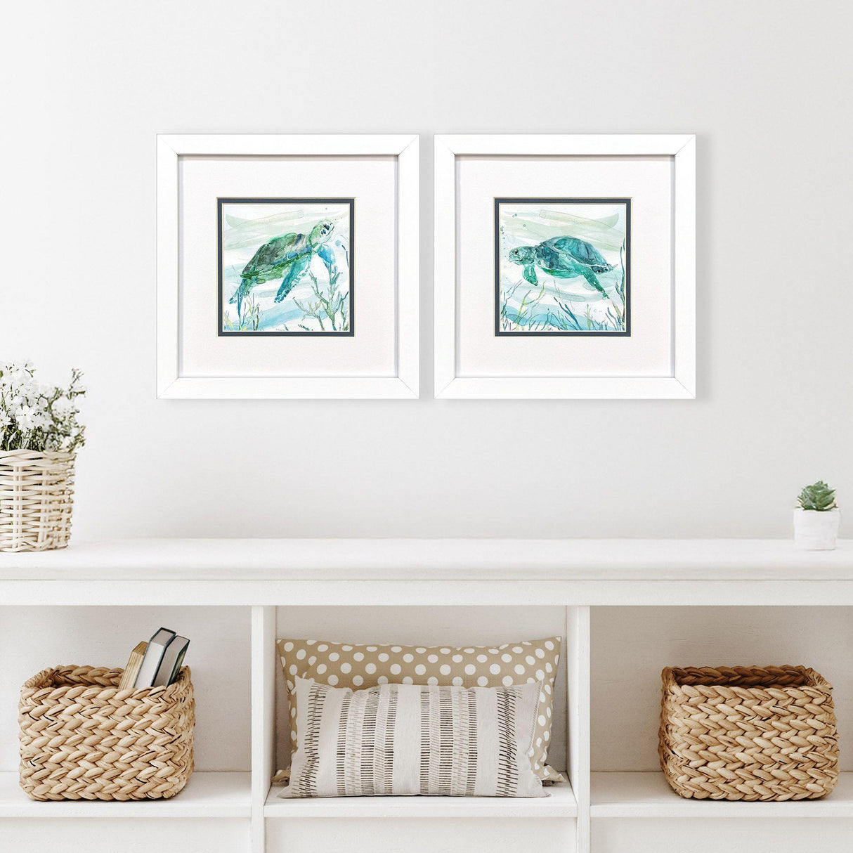 Paragon Tropical Current S/2 Blue 11 X 11 X 2 Wall Art