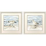 Paragon Beach Sandpipers S/2 Blue 17 X 17 X 1 Wall Art