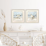 Paragon Beach Sandpipers S/2 Blue 17 X 17 X 1 Wall Art