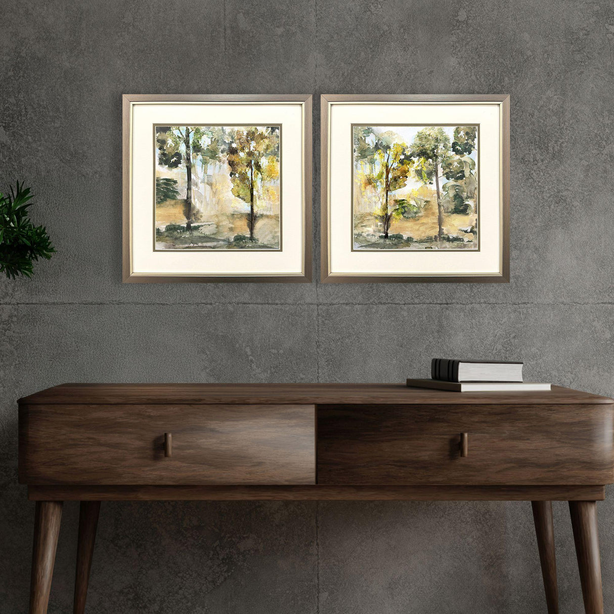 Paragon Nearing Autumn S/2 Green 17 X 17 X 1 Wall Art