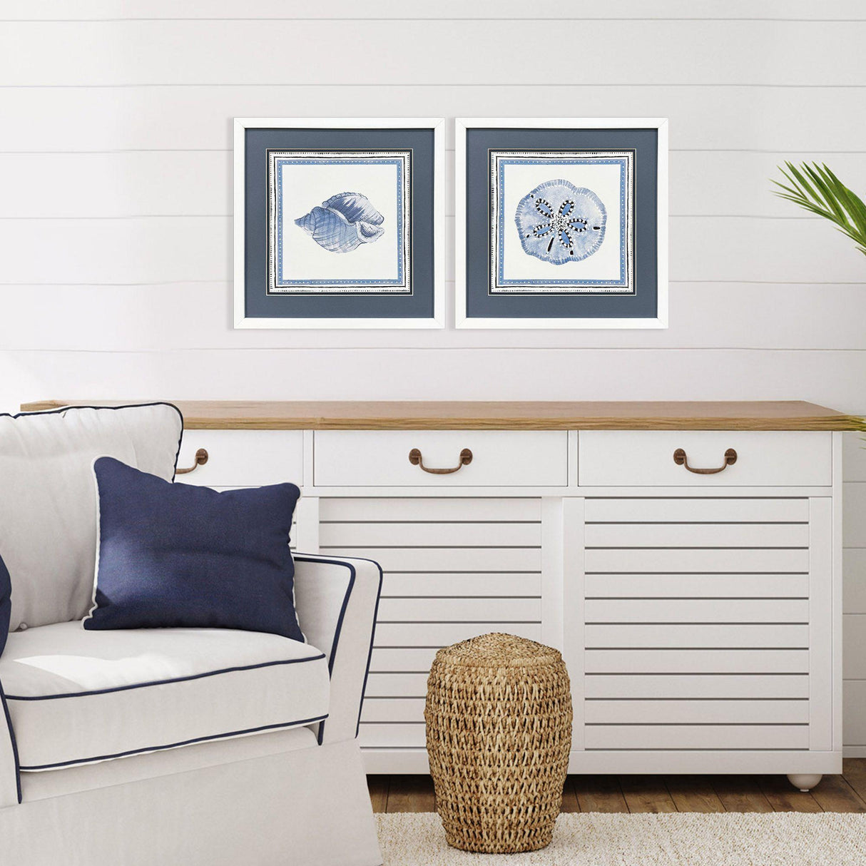 Paragon Seaside Blues I S/2 Blue 17 X 17 X 2 Wall Art