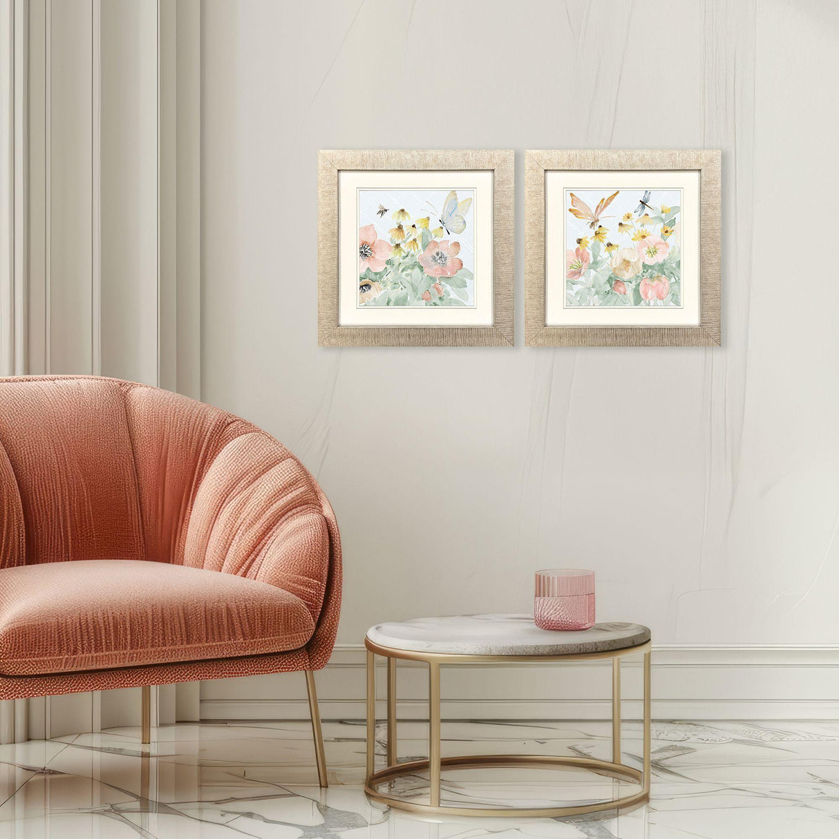 Paragon Garden Joy S/2 Pink 20 X 20 X 1 Wall Art