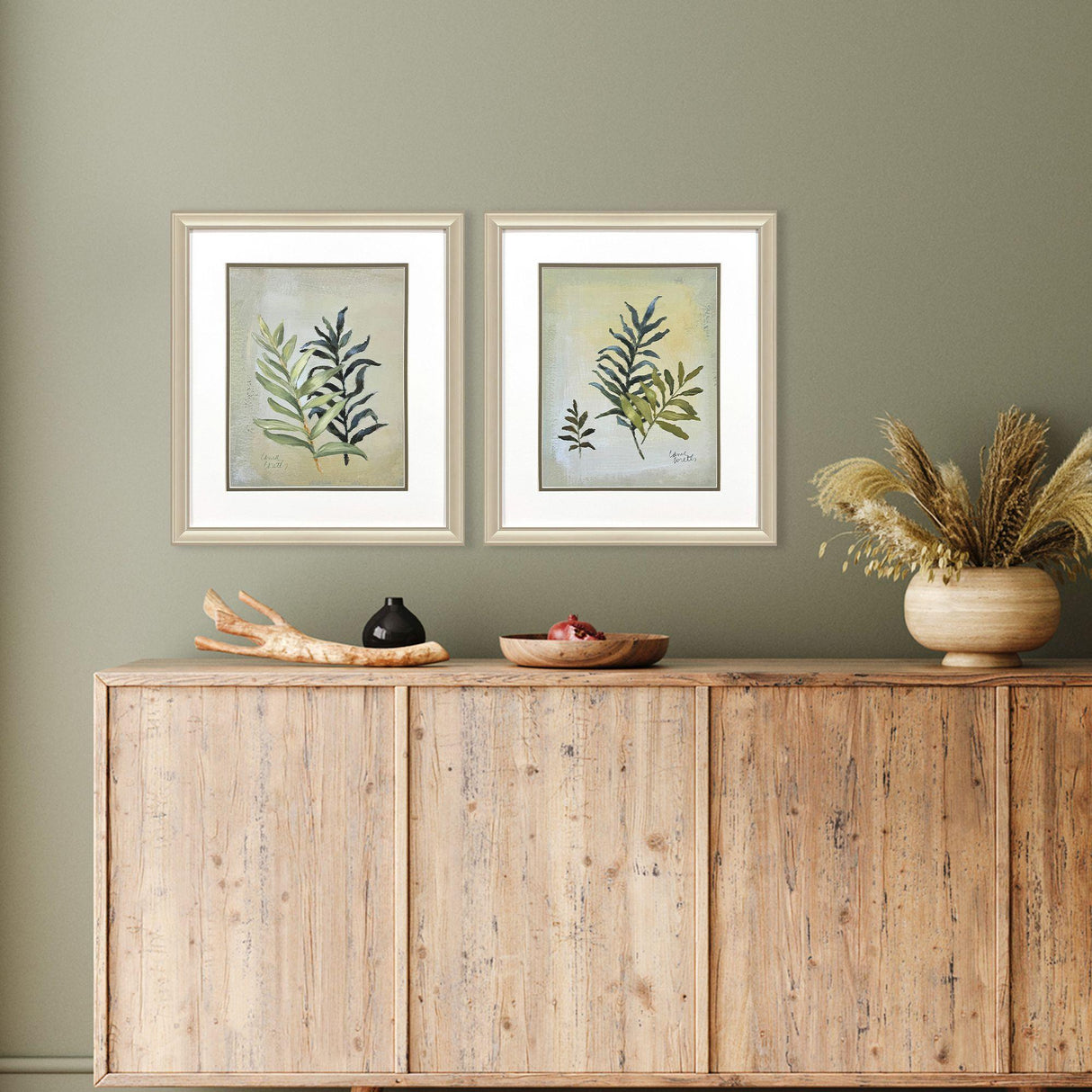 Paragon Ferns Aglow S/2 Green 21 X 18 X 1 Wall Art